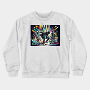 Urban Dreamscape: A Symphony of Street Art and Cosmic Visions Crewneck Sweatshirt